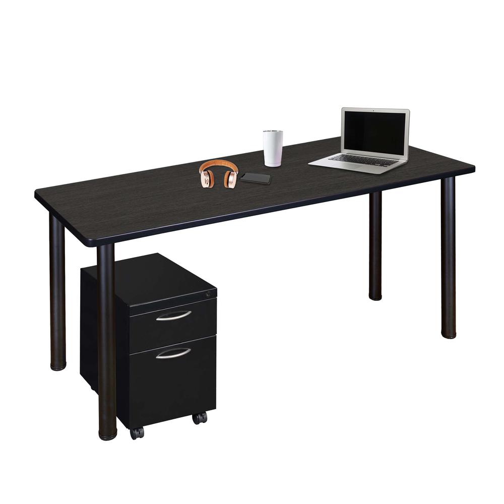 Regency Kee 60 x 24 in. Mobile Desk with Storage. Picture 1