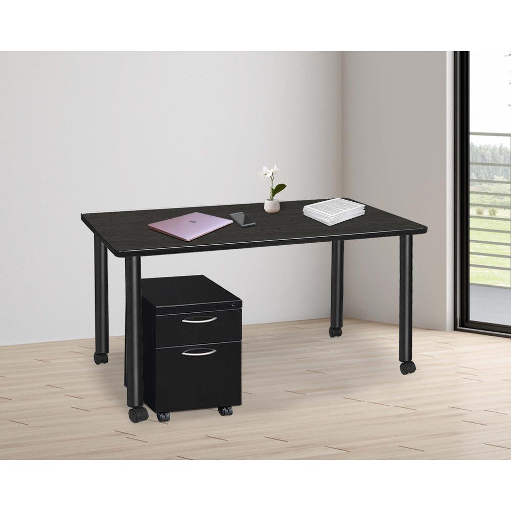 Regency Kee 60 x 24 in. Mobile Desk with Storage. Picture 3