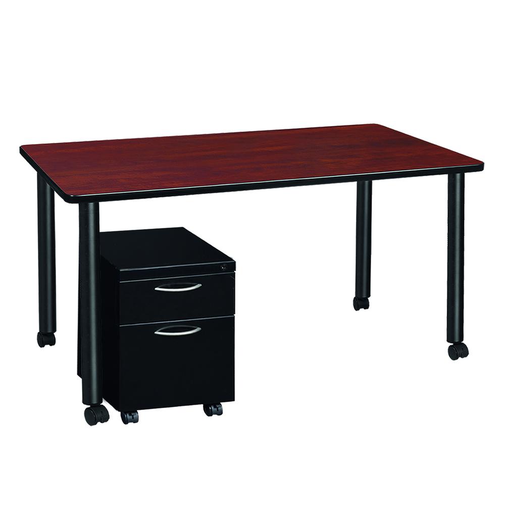 Regency Kee 60 x 24 in. Mobile Desk with Storage. Picture 5