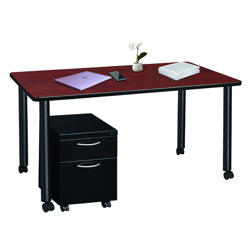 Regency Kee 60 x 24 in. Mobile Desk with Storage. Picture 10
