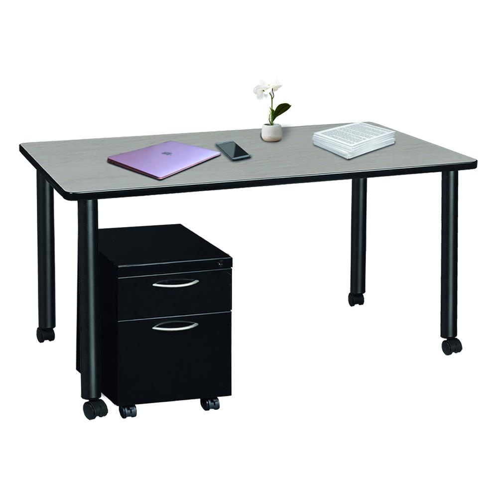 Regency Kee 60 x 24 in. Mobile Desk with Storage. Picture 10