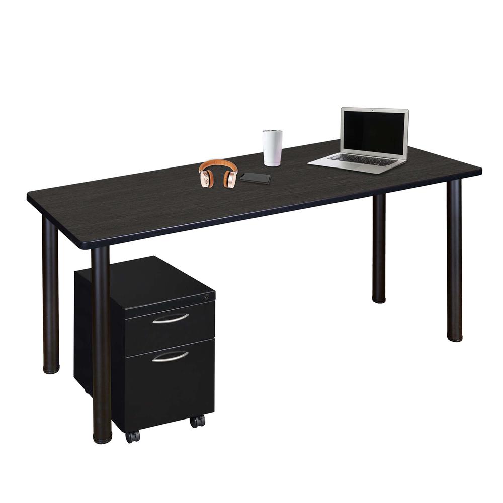 Regency Kee 66 x 24 in. Mobile Desk with Storage. Picture 1
