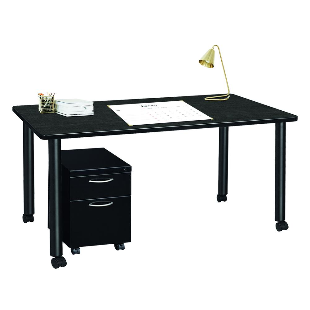 Regency Kee 66 x 24 in. Mobile Desk with Storage. Picture 10