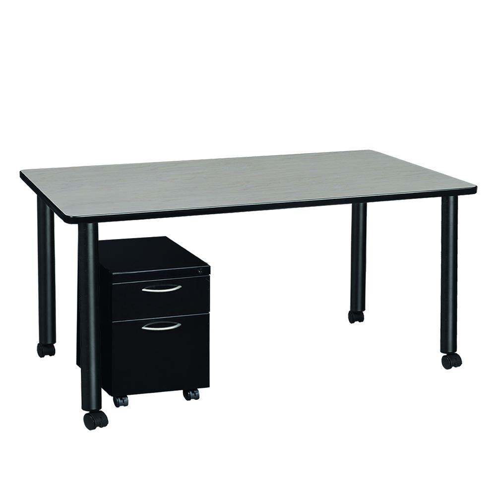 Regency Kee 66 x 24 in. Mobile Desk with Storage. Picture 5