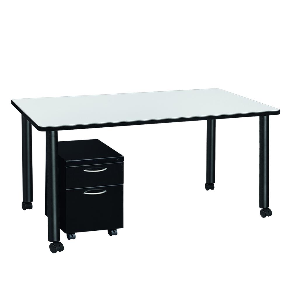 Regency Kee 66 x 24 in. Mobile Desk with Storage. Picture 5