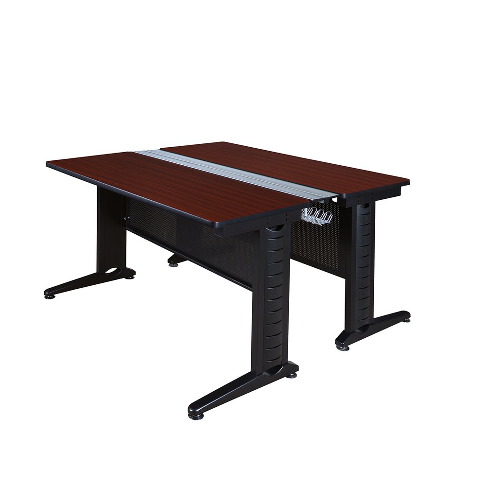 Fusion 48" x 58" Benching Station- Mahogany. Picture 1