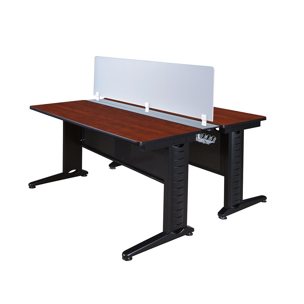 Fusion 66" x 58" Benching Station- Cherry. Picture 2