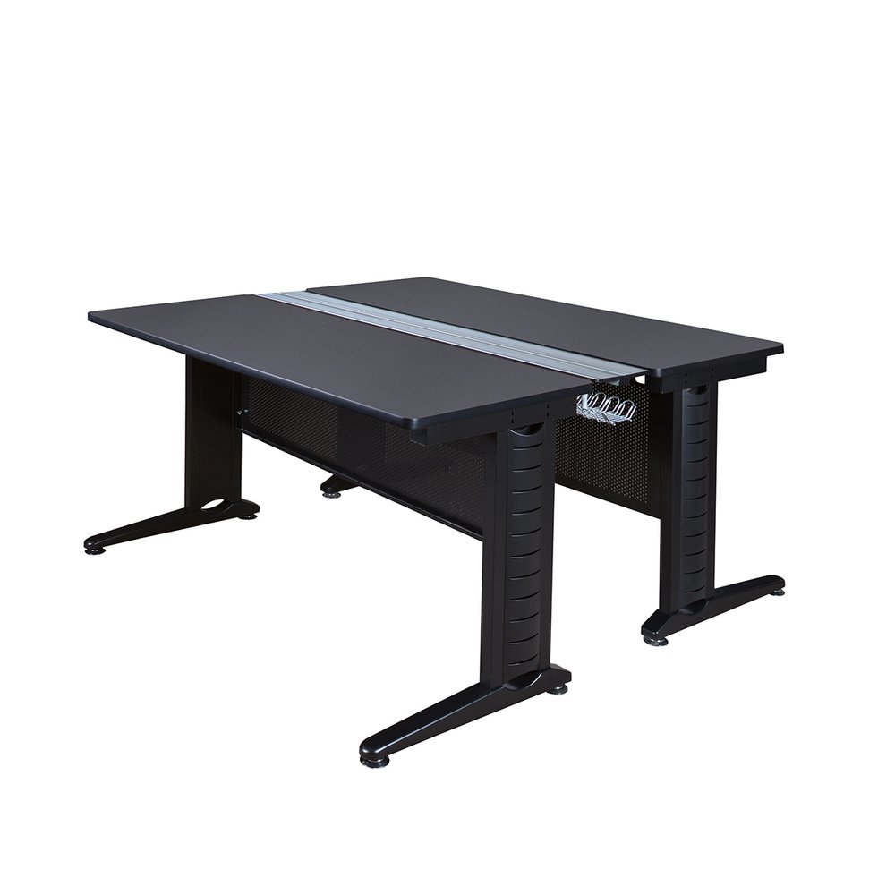 Fusion 66" x 58" Benching Station- Grey. Picture 1