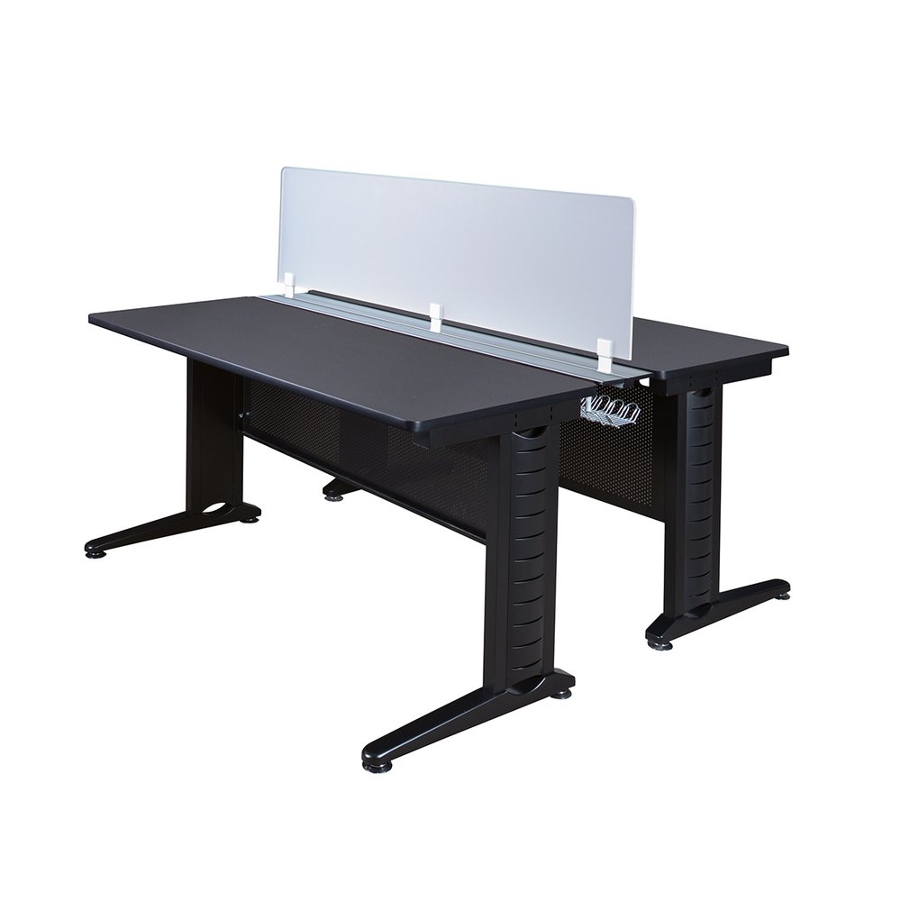 Fusion 66" x 58" Benching Station- Grey. Picture 2