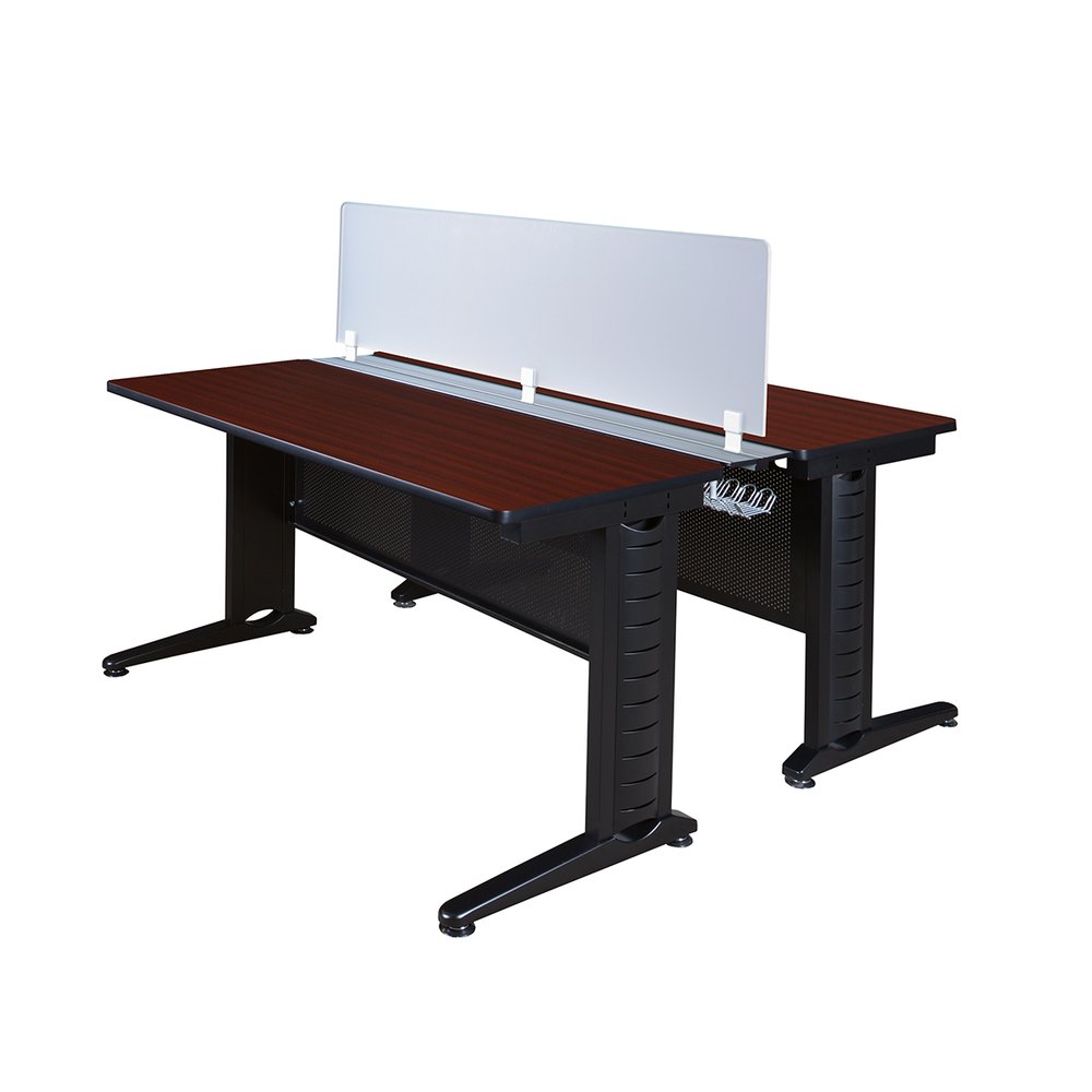 Fusion 66" x 58" Benching Station- Mahogany. Picture 2