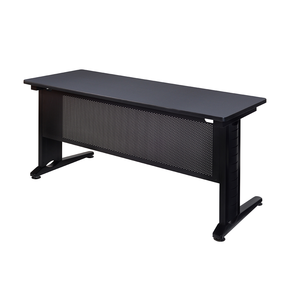 Fusion 60" x 24" Training Table- Grey. Picture 3