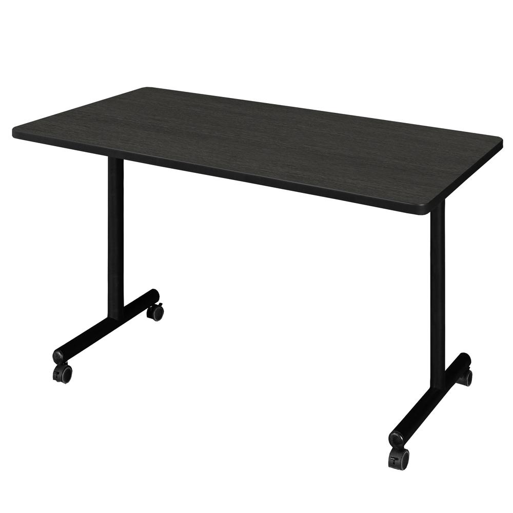 Kobe 42" x 24" Mobile Training Table- Ash Grey. Picture 1