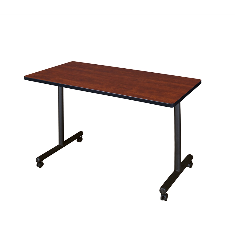 Kobe 42" x 24" Mobile Training Table- Cherry. Picture 1