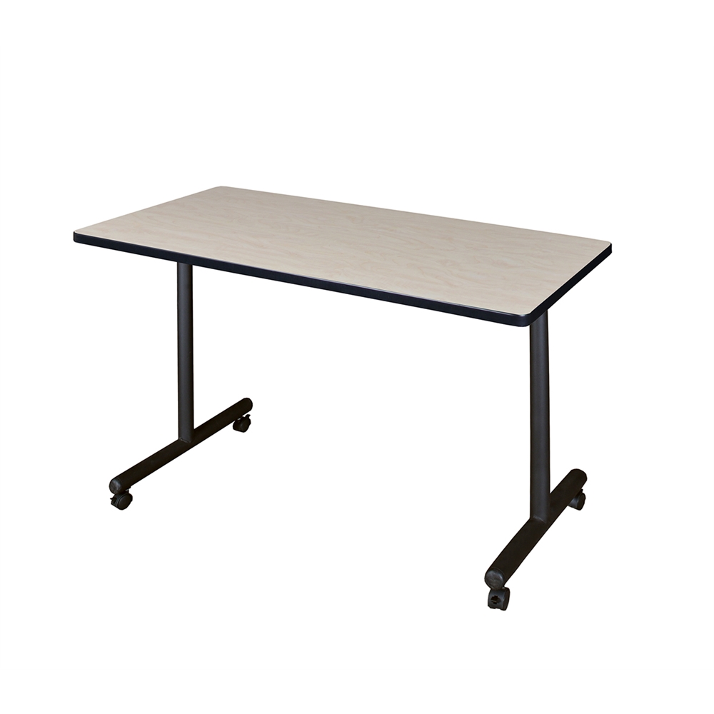 Kobe 42" x 24" Mobile Training Table- Maple. Picture 1