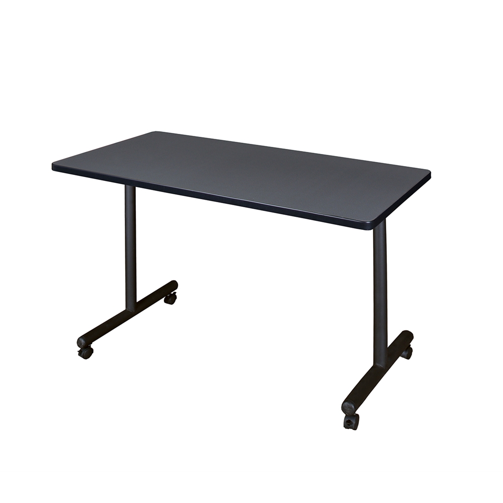 Kobe 48" x 24" Mobile Training Table- Grey. Picture 1