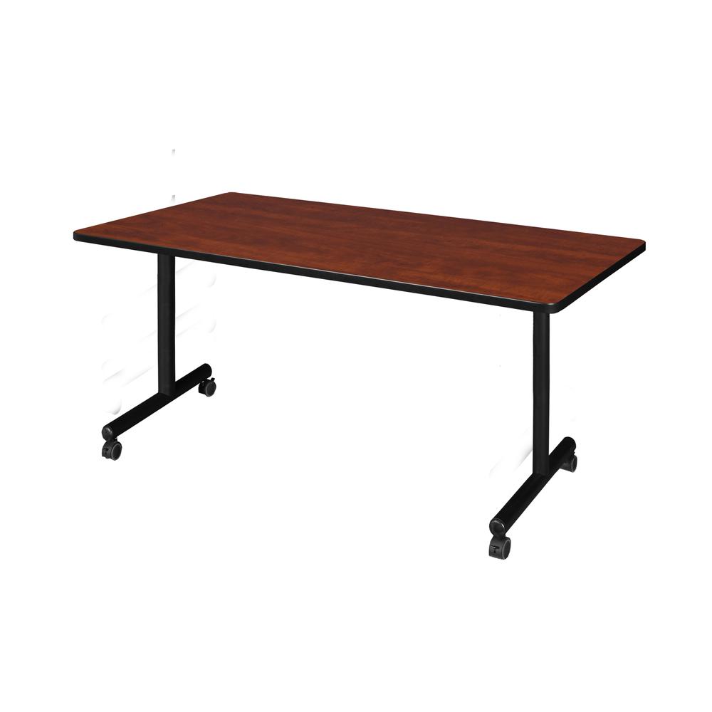 60" x 30" Kobe Mobile Training Table- Cherry. Picture 1