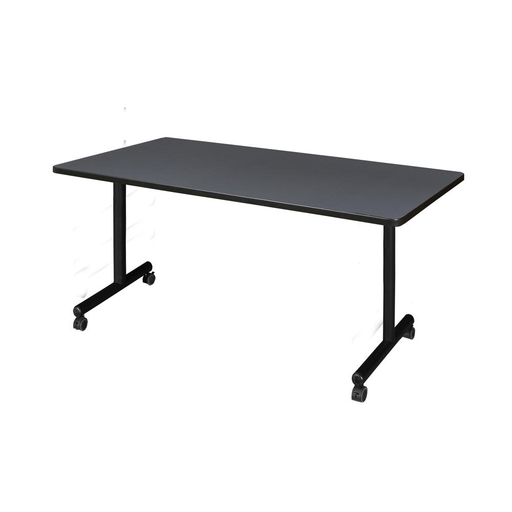 60" x 30" Kobe Mobile Training Table- Grey. Picture 1