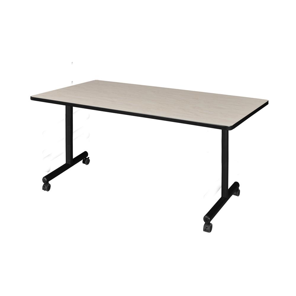 60" x 30" Kobe Mobile Training Table- Maple. Picture 1
