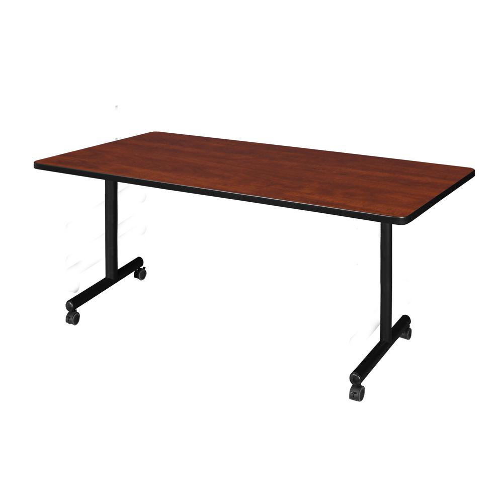72" x 30" Kobe Mobile Training Table- Cherry. Picture 1