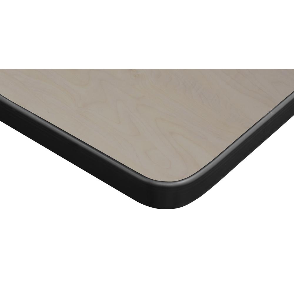 Kee 60" L-Desk with 42" Return, Maple/Black. Picture 3