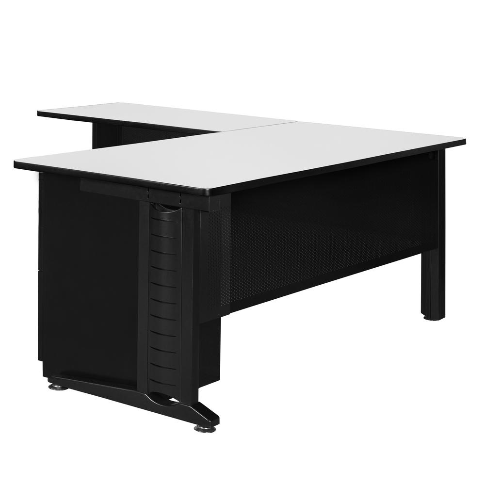 Regency Fusion 66 x 72 in. L Shaped Desk with Double Pedestal Drawer Unit. Picture 6