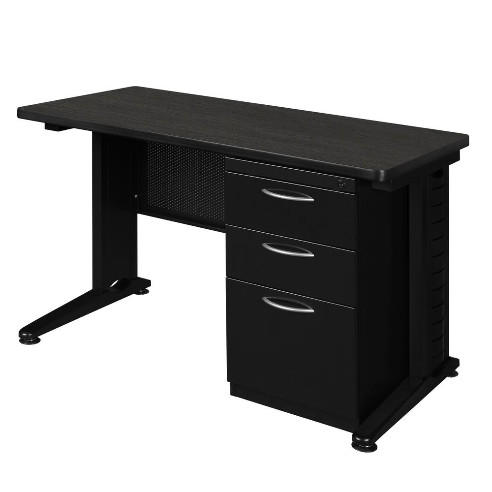 Regency Fusion 48 x 24 Teachers Desk with Single Pedestal Drawer Unit. Picture 1