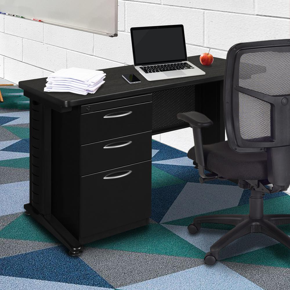 Regency Fusion 48 x 24 Teachers Desk with Single Pedestal Drawer Unit. Picture 9