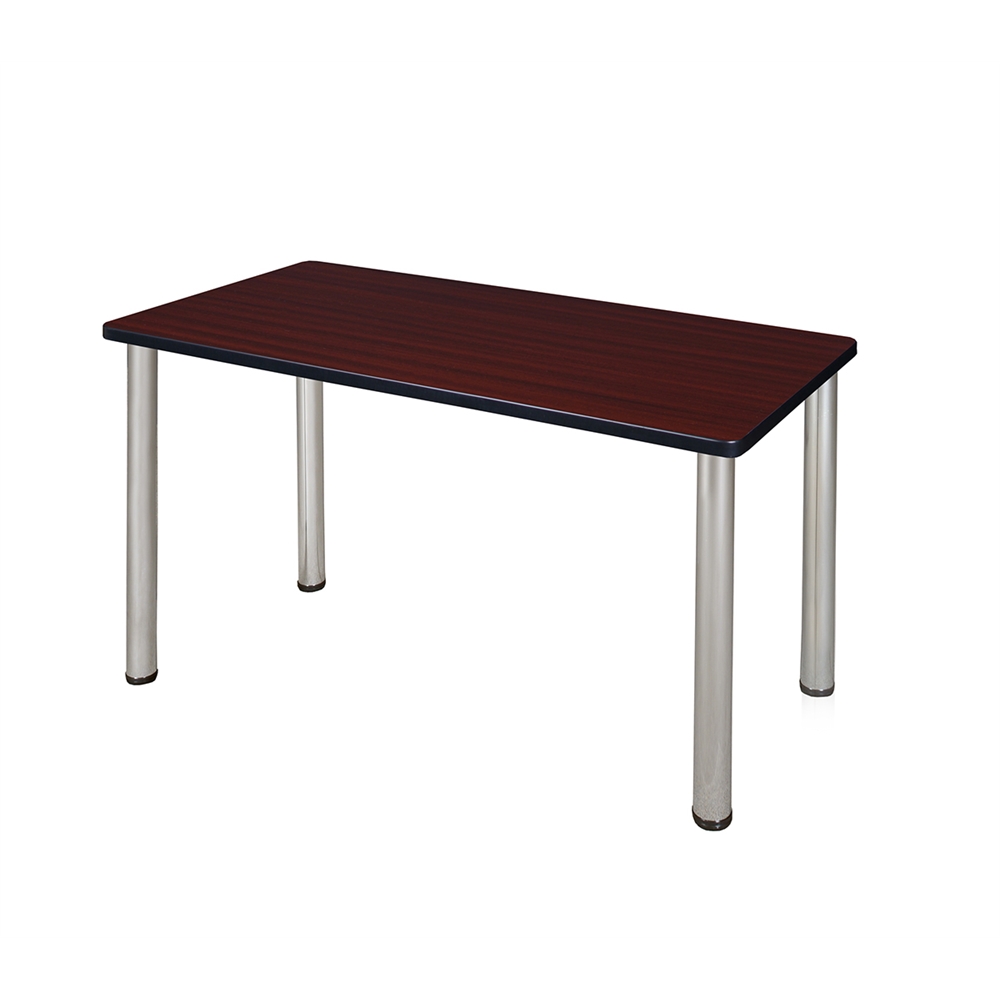 42" x 24" Kee Training Table- Mahogany/ Chrome. Picture 1