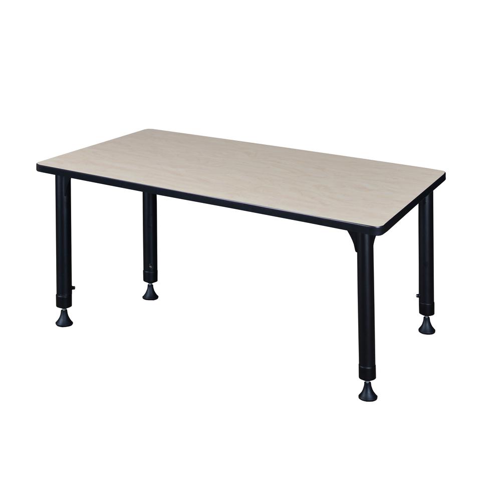 Kee 42" x 24" Height Adjustable Classroom Table - Maple. Picture 2