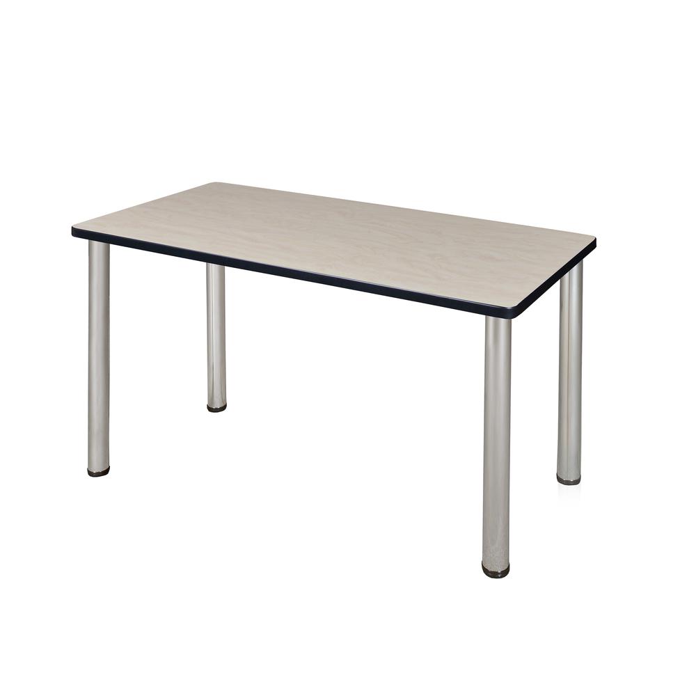 42" x 24" Kee Training Table- Maple/ Chrome. Picture 1