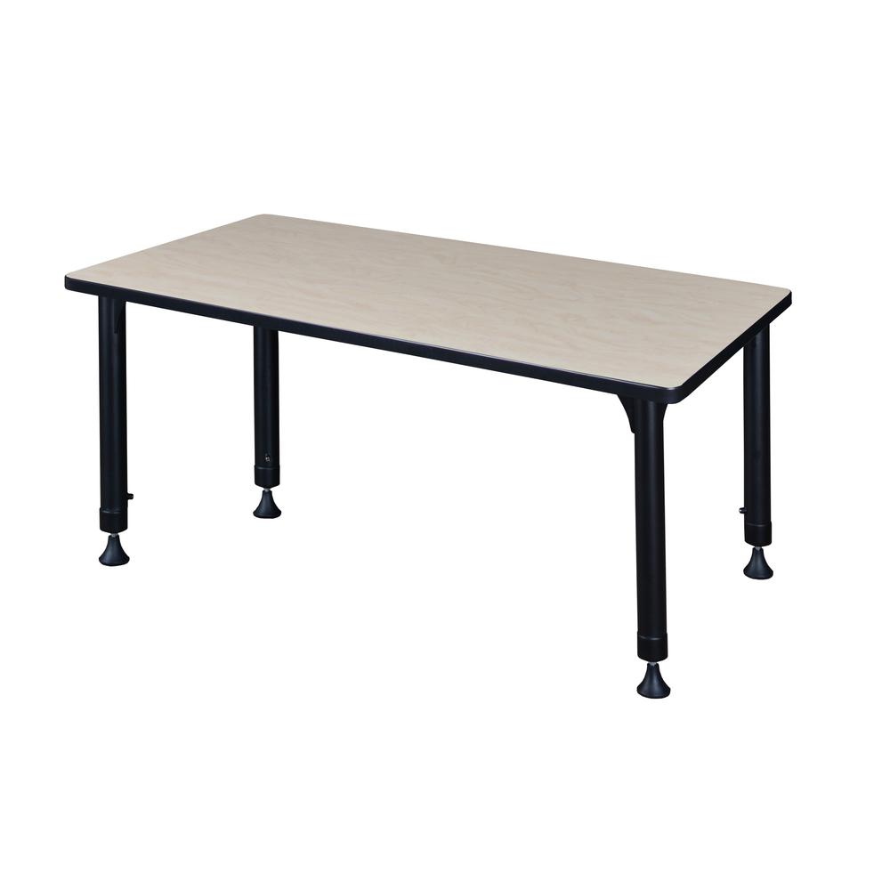 Kee 42" x 30" Height Adjustable Classroom Table - Maple. Picture 2