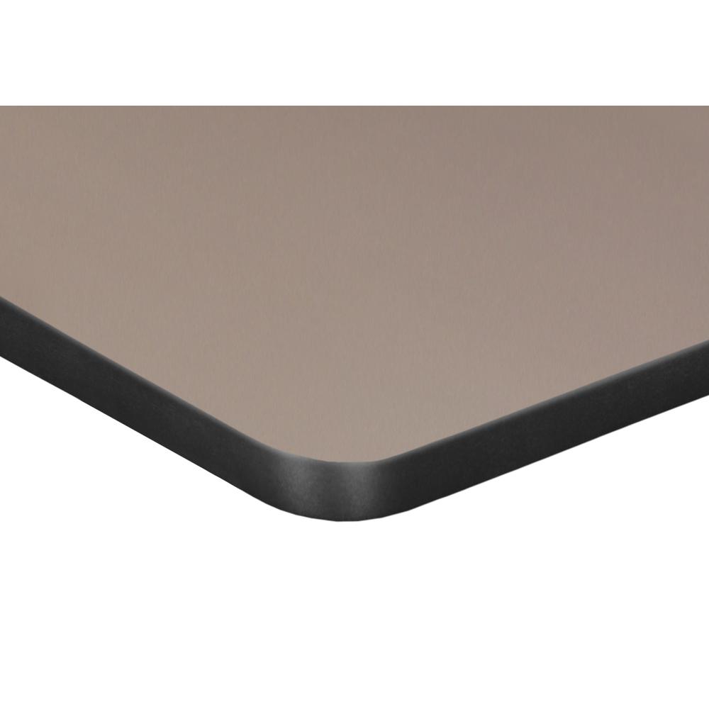 Kee 48" x 24" Slim Table - Beige/ Chrome. Picture 2