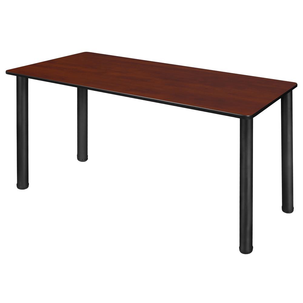 Kee 48" x 24" Slim Table - Cherry/ Black. Picture 1
