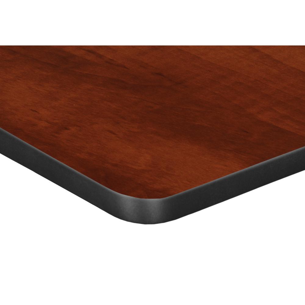 Kee 48" x 24" Slim Table - Cherry/ Black. Picture 2