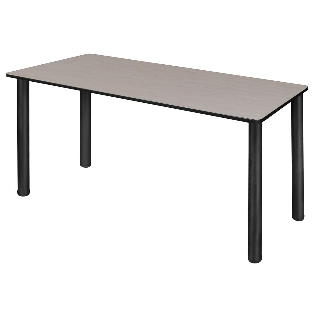 Kee 48" x 24" Slim Table - Maple/ Black. Picture 1