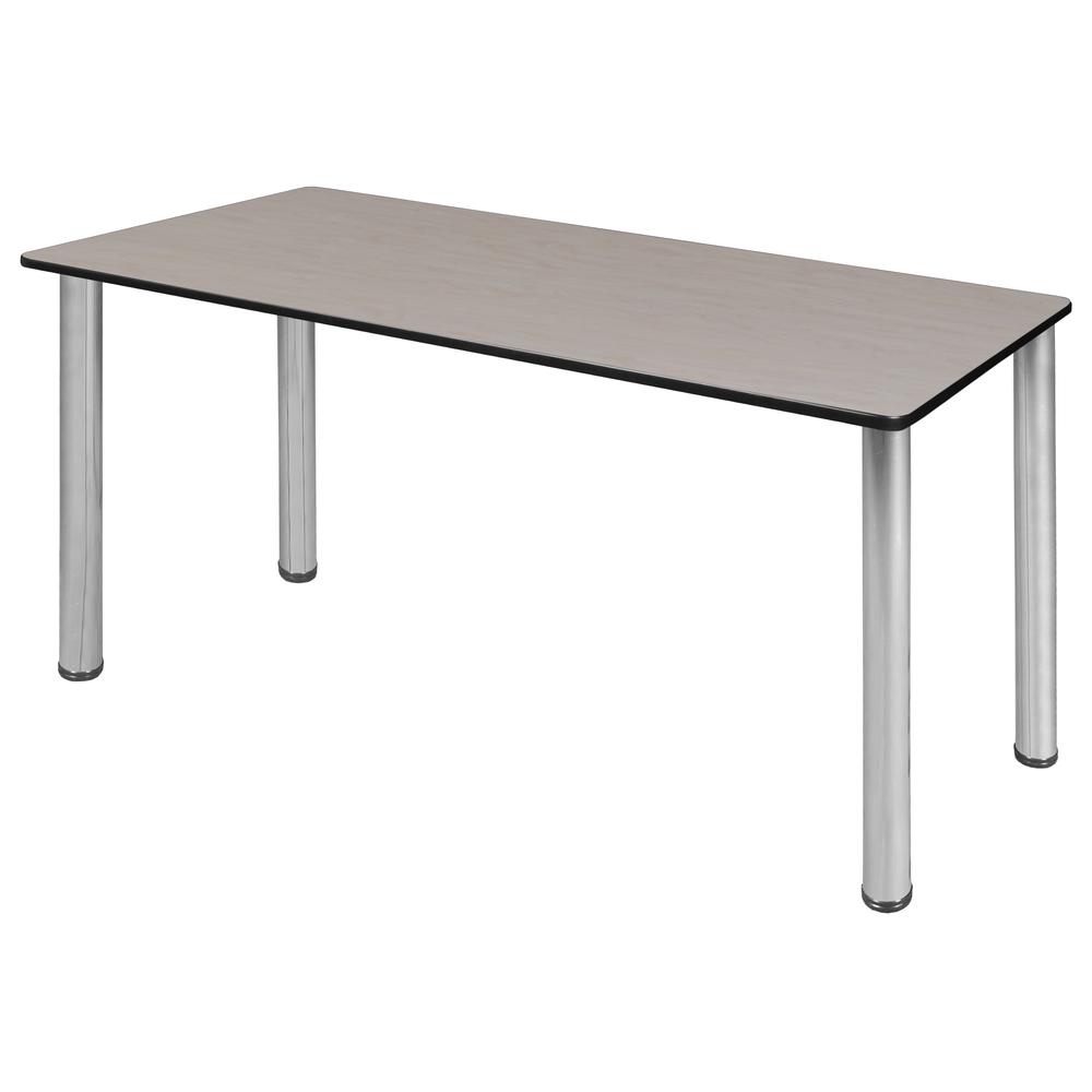Kee 48" x 24" Slim Table - Maple/ Chrome. Picture 1
