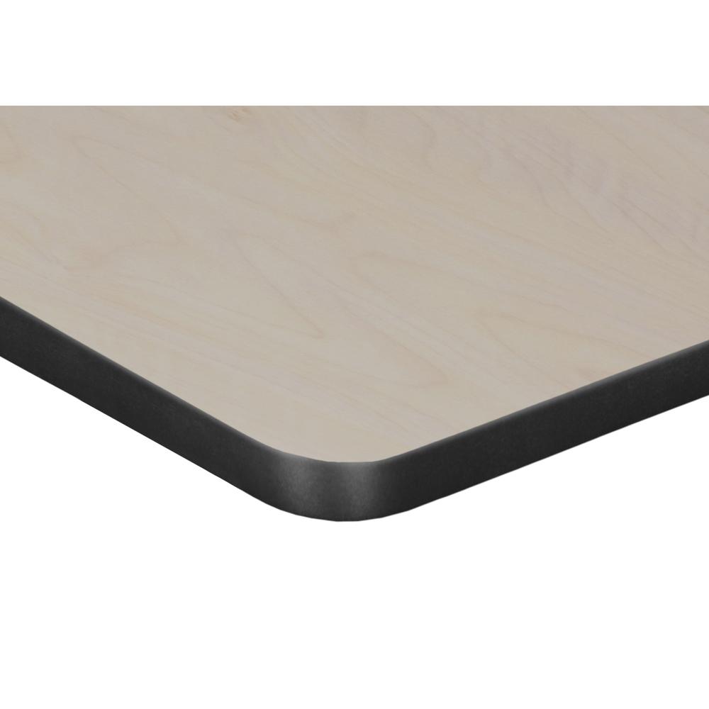 Kee 48" x 24" Slim Table - Maple/ Chrome. Picture 2