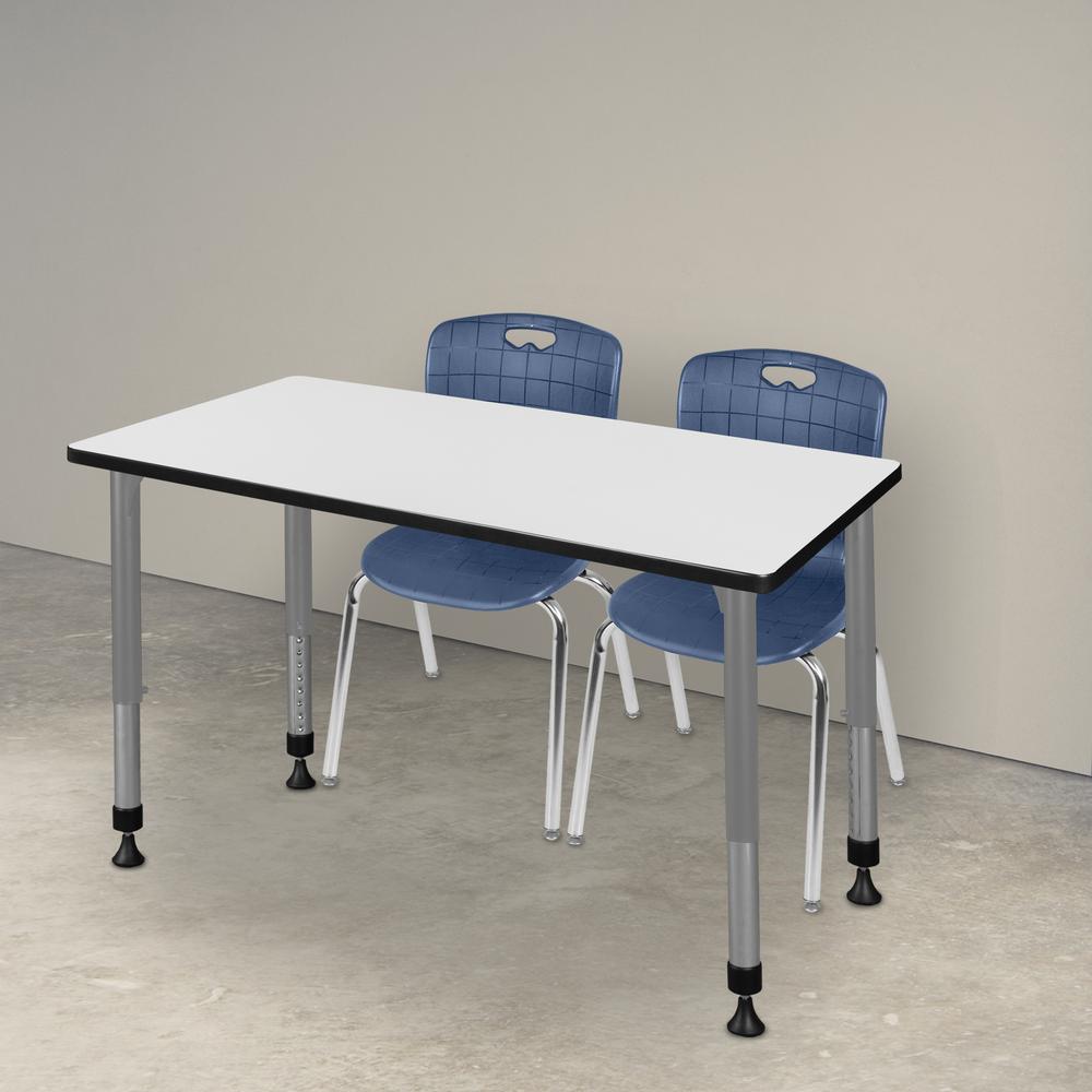 Regency Kee 48 x 24 in. Adjustable Classroom Table. Picture 2