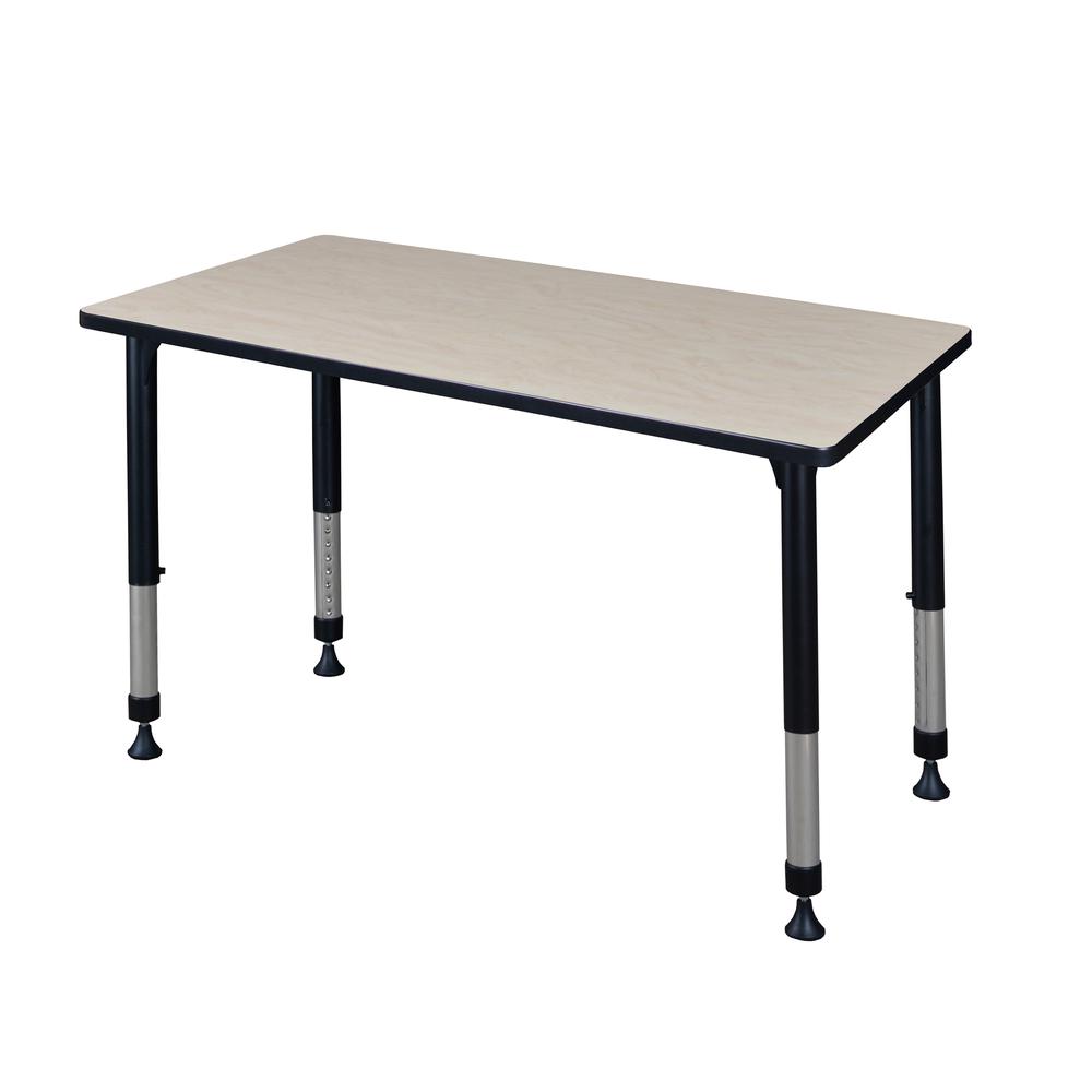 Kee 48" x 30" Height Adjustable Classroom Table - Maple. Picture 1
