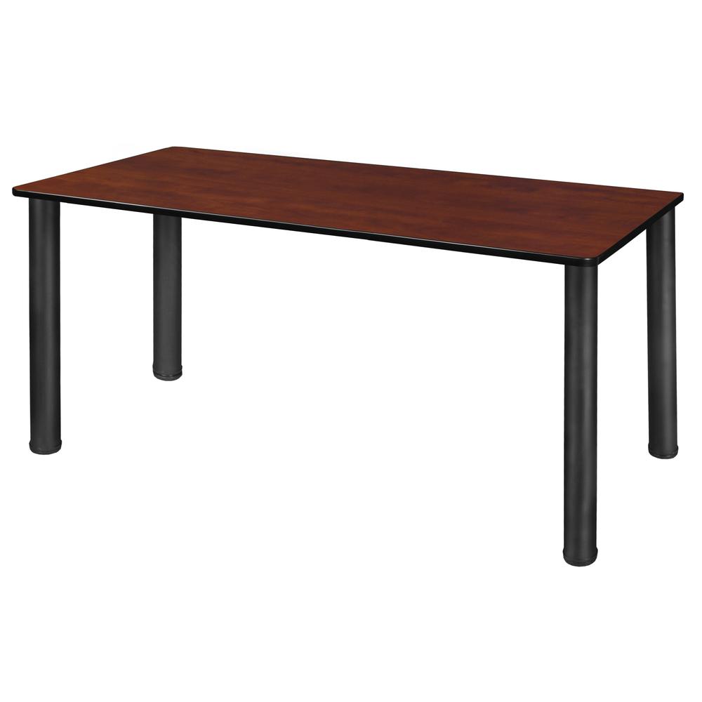 Kee 60" x 24" Slim Table - Cherry/ Black. Picture 1