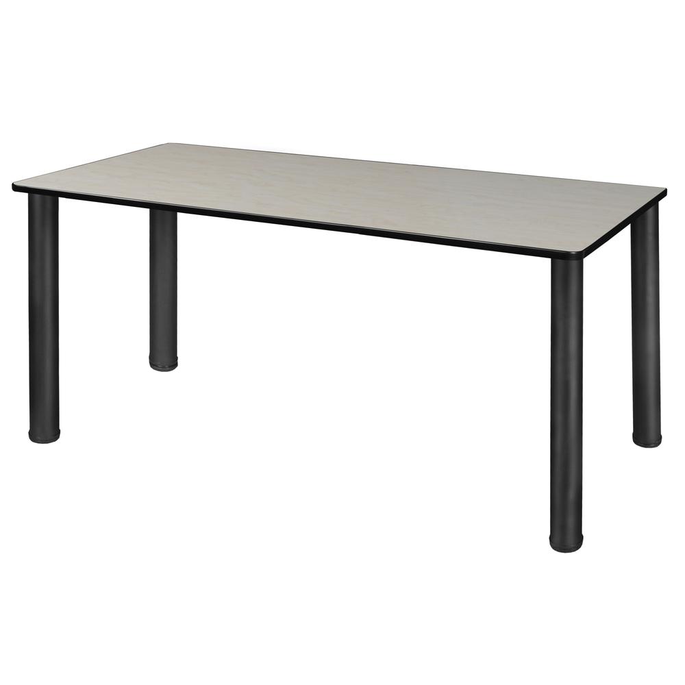 Kee 60" x 24" Slim Table - Maple/ Black. Picture 1