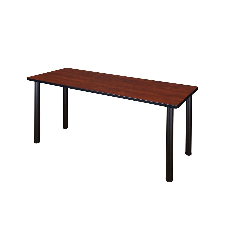 60" x 24" Kee Training Table- Cherry/ Black. Picture 1