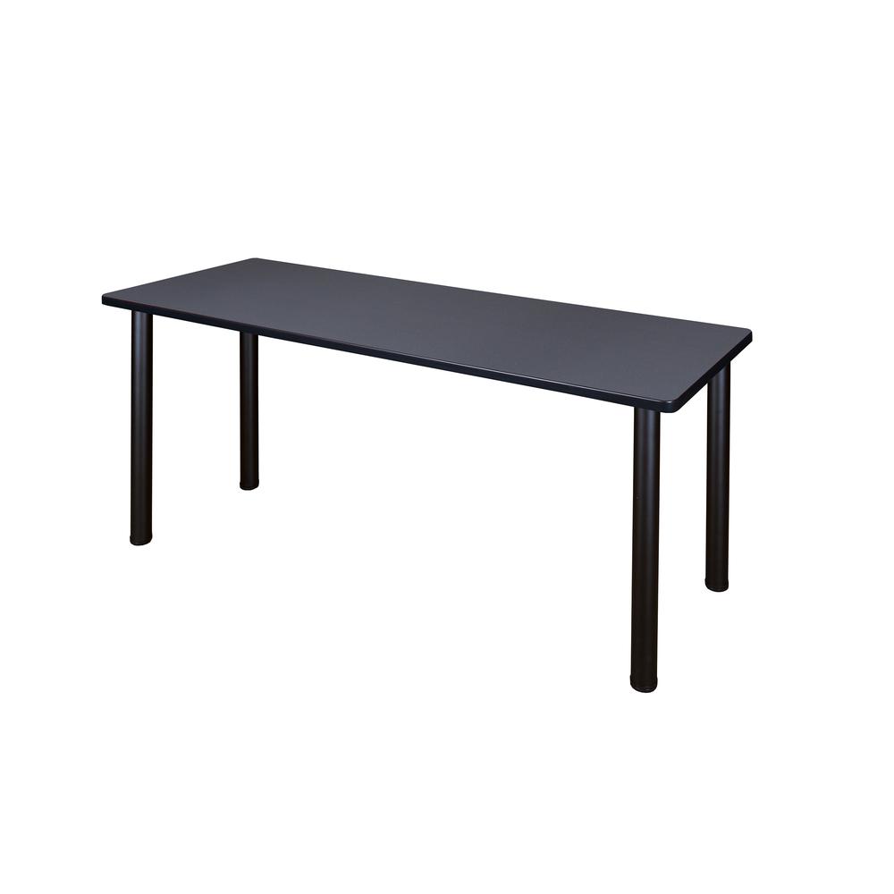 60" x 24" Kee Training Table- Grey/ Black. Picture 1