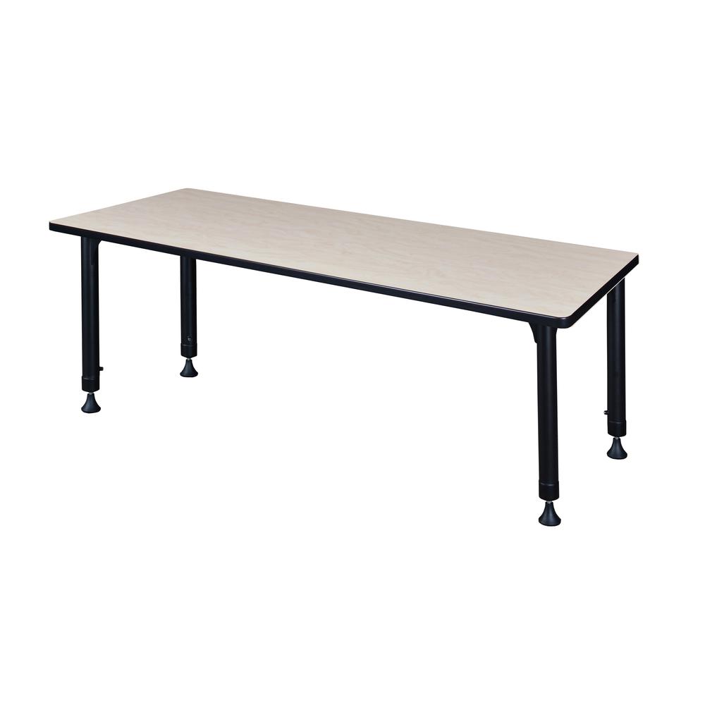 Kee 60" x 24" Height Adjustable Classroom Table - Maple. Picture 2