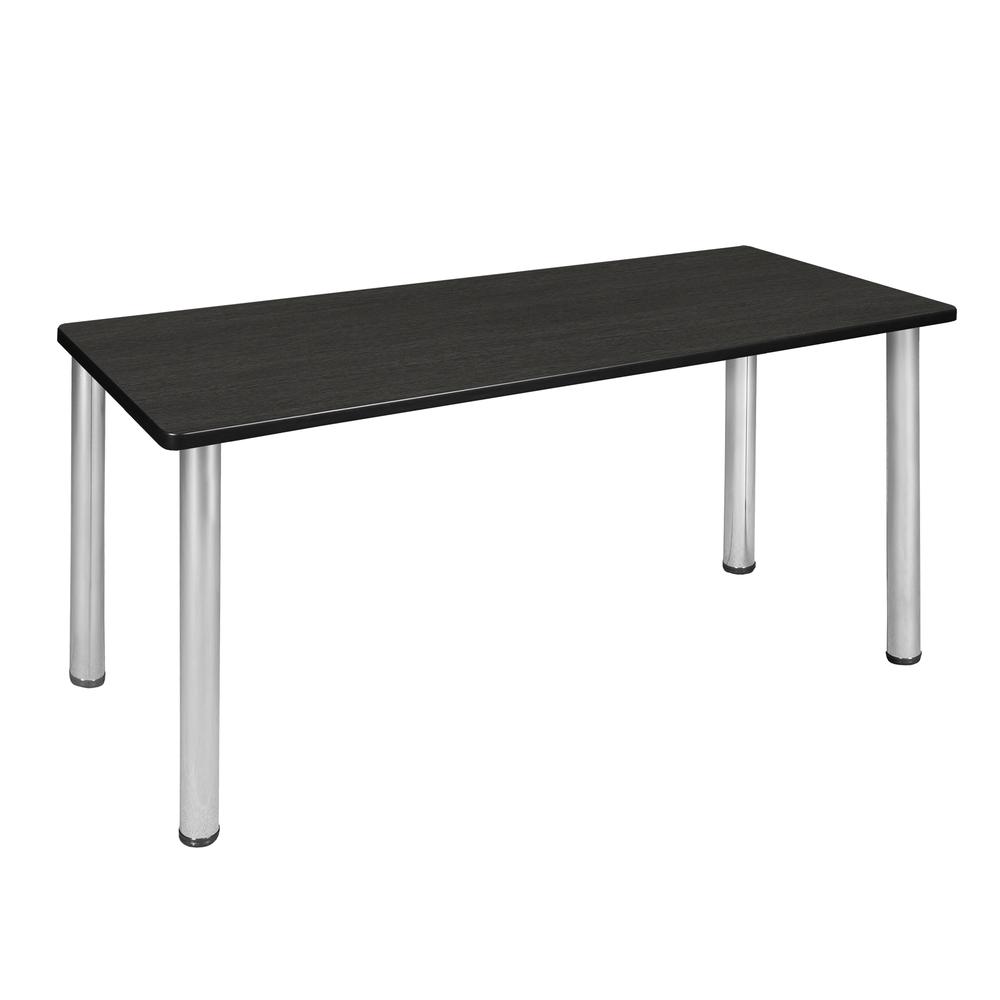 66" x 24" Kee Training Table- Ash Grey/ Chrome. Picture 1