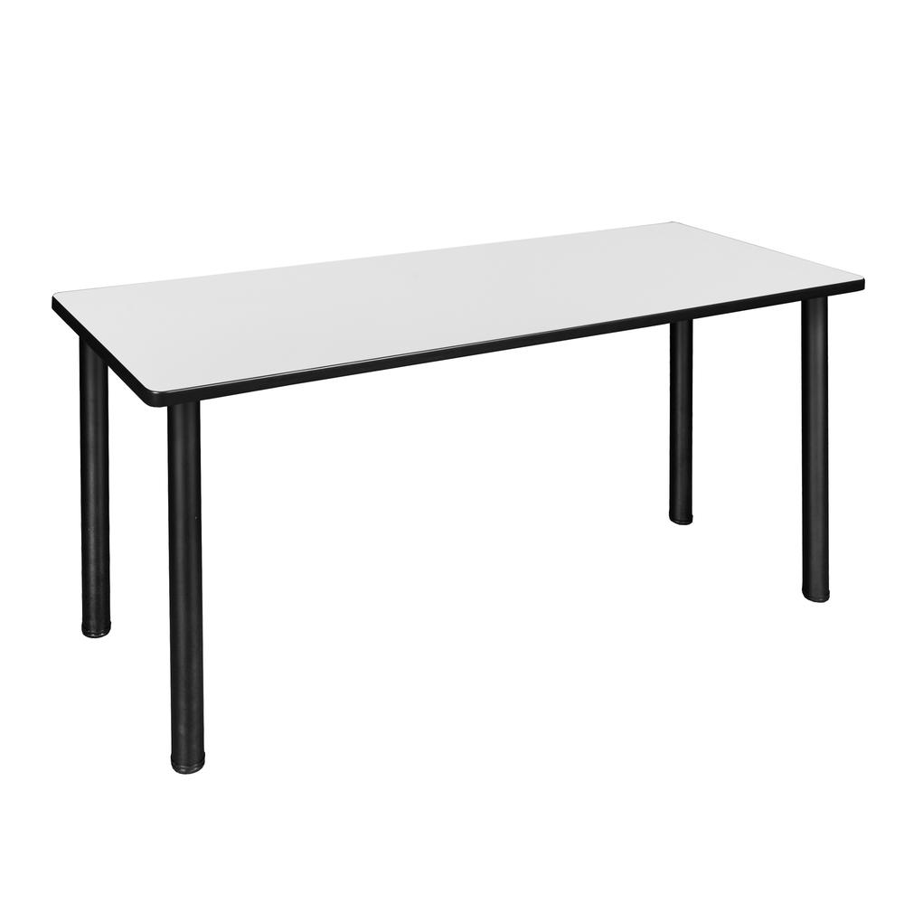 66" x 24" Kee Training Table- White/ Black. Picture 1