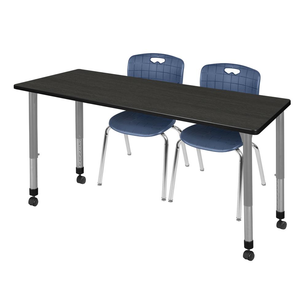 Regency Kee 72 x 30 in. Mobile Adjustable Classroom Table. Picture 1