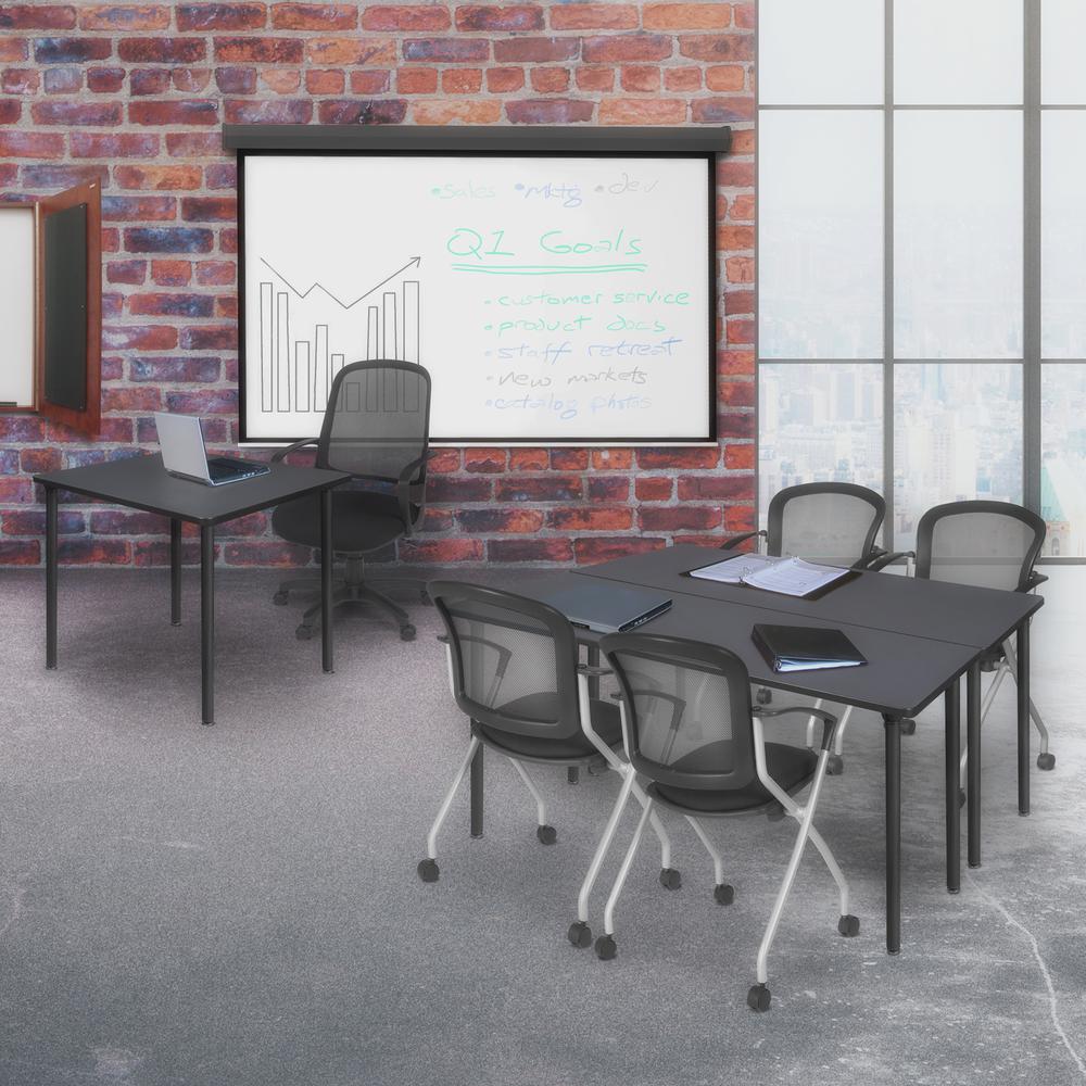 60" x 24" Kee Folding Training Table- Grey/ Black. Picture 6