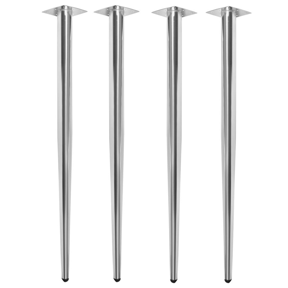 Kahlo Tapered Post Legs (Set of 4)- Chrome. Picture 1