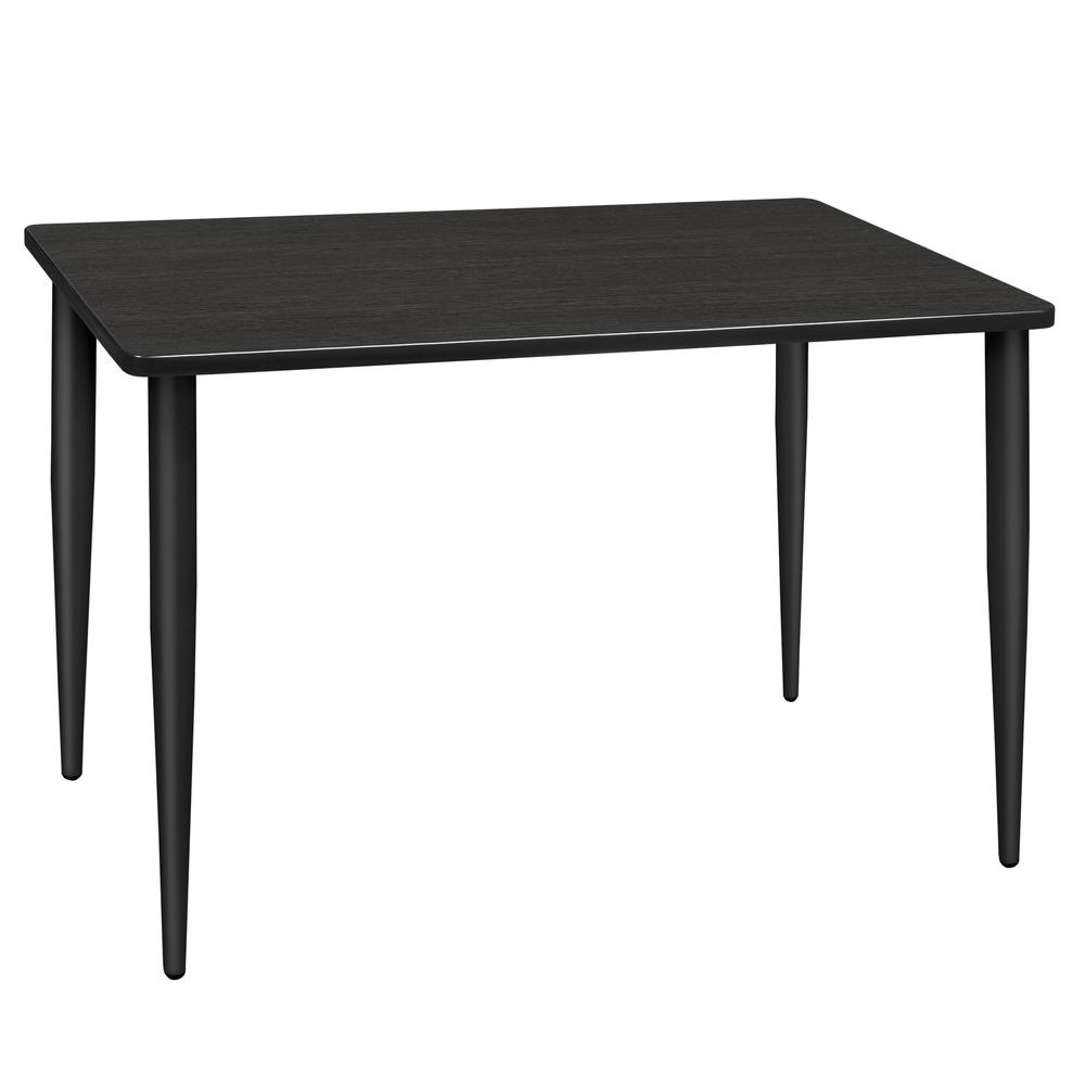 42" x 24" Kahlo Tapered Leg Table- Ash Grey/ Black. Picture 1